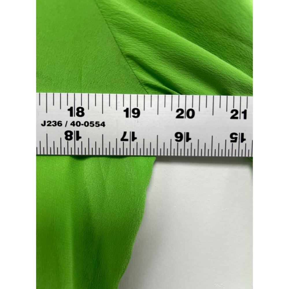 Polo Ralph Lauren Women Silk Blouse Y2K boho top light Green Size 6 A000699 - Picture 9 of 10